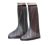 MZSKLW Waterproof Shoe Covers Silicone WaterProof Rain Boots Shoe Covers Slip-resistant Rubber Boot Overshoes Non-slip Fishing Shoes(Black,L(41-42))