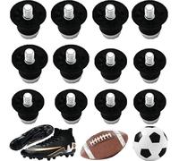 MZSX 12PCS Thumb Studs Metal Tipped Plastic Studs Football, Boots Replacement Football Stud Rubber Nylon Rugby Boys Adult Shoes, Football Replacement Rugby Boot 13/16MM Black