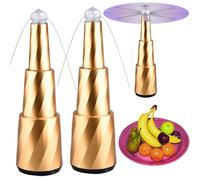 MZSX 2pcs Fly Repellent Fan, Portable Mosquito Repellent, rechargeable Fly Fans for Tables, with Soft Blades and Hanging Hook, Keep Flies Bugs Away, for Table, Picnic, BBQ and Camping
