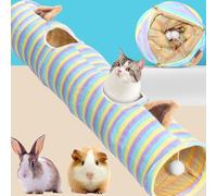 MZSX Cat Tunnel Toy, Collapsible Cat Playhouse Pet Play Tunnel Tube, Suede Crinkle Toy, It comes with a rattling paper, Suitability Puppy, Rabbits, Indoor and Outdoor Use (120cm)