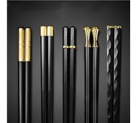 MZSX Chopsticks, Gift Set, High-end Luxurious Professional Design, Super Strong Healthy, Reusable, Japanese Chinese Chop Sticks with Wave Pattern