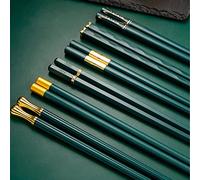 MZSX Chopsticks, Gift Set, High-end Luxurious Professional Design, Super Strong Healthy, Reusable, Japanese Chinese Chop Sticks with Wave Pattern