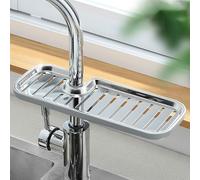 MZSX Clip-on Bathroom Soap Holder, Adjustable Shower Rail Soap Dish, for Rail 16-27mm Sponge Holder Soap Dish Holder Kitchen Sink Storage Rack, for Tube Pipe Rod Pole Bathroom Kitchen Sink
