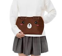 MZSX Hot Water Bottle Belt, Wearable Warm Hot Water Bottle with Waist, Cover Hot Water Bag with Soft Cover Hot Water Bottles, Cute Hot Water Bag,for Neck and Shoulder, Legs Pain Relief(Brown)