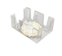MZSX Revolving Rotating Playing Card Tray, Convenient Playing Card Holder, Transparent, Plastic Rotating, board game accessories, Poker card storage and organisation(Put 12 Poker)