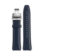 MZTZHVNVGK Fit For Casio AE1200 A158W/A168/f91w/AE-1200WHD/A158/A159/A169 Series Strap Vintage Leather Watch Band Retro Bracelet 18mm(A-blue-silver a)