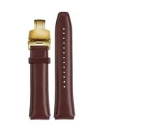 MZTZHVNVGK Fit For Casio AE1200 A158W/A168/f91w/AE-1200WHD/A158/A159/A169 Series Strap Vintage Leather Watch Band Retro Bracelet 18mm(A-brown-gold a)