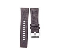 MZTZHVNVGK Leather Lychee Strap Fit For Diesel 20 22 24 26 27 28 30 32mm DZ7313 DZ7322 DZ7257 Watch Bracelet Bands(Brown,27mm)