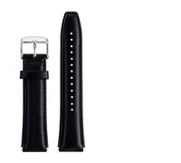 MZTZHVNVGK Leather Watch Strap Fit For Casio Retro Small Square A159W-N1 A158WA A168 A159 AE1200 AQ230 700 Business Watch Strap 18mm(Black-silver)