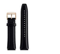 MZTZHVNVGK Leather Watch Strap Fit For Casio Retro Small Square A159W-N1 A158WA A168 A159 AE1200 AQ230 700 Business Watch Strap 18mm(Black-rose gold)