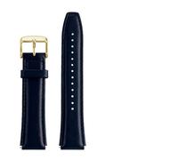 MZTZHVNVGK Leather Watch Strap Fit For Casio Retro Small Square A159W-N1 A158WA A168 A159 AE1200 AQ230 700 Business Watch Strap 18mm(Blue-gold)