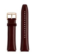 MZTZHVNVGK Leather Watch Strap Fit For Casio Retro Small Square A159W-N1 A158WA A168 A159 AE1200 AQ230 700 Business Watch Strap 18mm(Brown-rose gold)