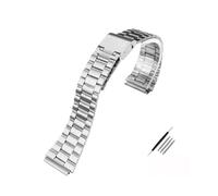 MZTZHVNVGK Retro Small Square Metal Watchband Strap Fit For Casio A158WA A168 / A159 / A169 / B650 / AQ230 Stainless Steel Bracelet 18mm(A silver)