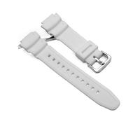 MZTZHVNVGK Rubber Strap Fit For Casio AE-1000w AQ-S810W SGW-400H / SGW-300H Pin Buckle Silicone Watchband Black White Sports Wrist Watch Strap(White)