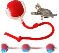 MZU Interactive Cat Toy Ball, 2025 Upgraded Cat Ball Toys for Bored Indoor Adult Cat, Interactive Dog Toy for Bored Indoor Adult Cats Puppy Pet Balls (Red)