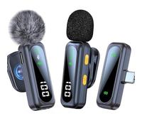MZU wireless microphone for iPhone,Android, with AI noise reduction, magnetic editing and CD-quality sound for YouTube, TikTok, Vlogging, podcasts-great for content creators