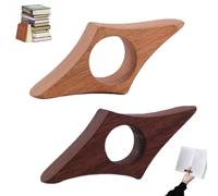 mzvoo 2pcs Bookie Rookie Page Holder,book Thumb Page Holder,wooden Book Page Holder,thumb Book Page Holder,book Page Holder,book Holder Thumb,book Opener Holder,handmade Natural Walnut Thumb Bookmark