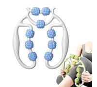 mzvoo leg roller massage,leg massage roller,leg massager roller for pain and circulation,Circular Leg Clamps 360 Degree 9 Wheels Muscle Roller Massager for Leg Neck Hand Arm Muscle Relax