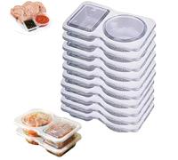 mzvoo Snack Pots 2 Compartments,mini Snack Containers with Lids,snack Box with Compartments,snack Packs Reusable,snack Packs,reusable Snack Pack Containers,for Sauce Condiment and Dip