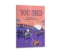 MZXRYBFY If You Die, Game Over Poster Poster Decorative Painting Canvas Wall Posters And Art Picture Print Modern Family Bedroom Decor Posters 08x12inch(20x30cm)