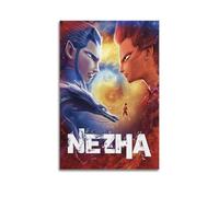 MZXVBUC Movie Poster of Nezha The Devil Child Poster Decorative Painting Canvas Wall Posters And Art Picture Print Modern Family Bedroom Decor Posters 12x18inch(30x45cm)