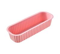 MZYFDC 1/4Pcs Mini Rectangular Silicone Pans for Bread Toast Cake Baking Molds Non-Stick Brownie Mould Loaf Pastry Tool(1Pc Pink)