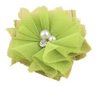 MZYFDC 20PCS 6.5CM Chiffon Lace Trim Patch Applique Mesh Fabric Wedding Dress DIY Flowers Bride Hair Veil Clothes For Clothing Wedding DIY(Green)