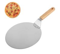 MZYFDC 6.5/10/12inch Pizza Shovel Metal Non-Stick Peel with Wood Handle Cake Lifter Transfer Tray for Homemade Baking Bread(10 inch)
