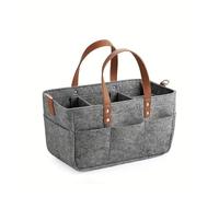 MZYFDC Felt Diaper Bag Storage Portable Trolley Handbag Hangable Basket Mommy 1pc For Firewood Toys Books Clothes Newspapers(Dark grey)