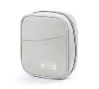 MZYFDC Portable Data Cable Organizer Bag Oxford Water-Proof USB Power Bank Earphone Storage Case Travel Digital Accessories Pouch(Grey)