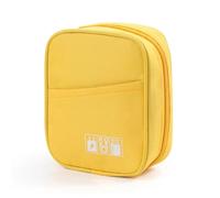 MZYFDC Portable Data Cable Organizer Bag Oxford Water-Proof USB Power Bank Earphone Storage Case Travel Digital Accessories Pouch(Yellow)