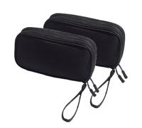 MZYFDC Portable Double Layer Travel Digital Product Storage Bag USB Data Cable Manager Earphones Mobile Power 1pcs(2PC Black)