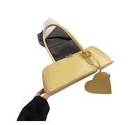 MZYFDC PU Leather Small Underarm Bags Lady Shoulder Bag For Women Trend Short Handle Handbags And Purses(Yellow)