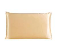 MZYFDC Pure Silk Pillow Case On Both Side Pillowcase With Hidden Zipper Good For Hair&Skin For Beauty Sleep(Champagne,43x63cm)