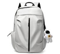 MZYFDC School Bag Student School Bag High Large Capacity Simple Backpack Trend(WHITE)