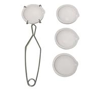 MZYFDC Support Stands 5 Pieces Small Melting Ceramic Crucible Bowl Dish Cup Set Melting Gold Silver Copper With Whip Tongs Handle For Beakers