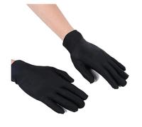 MZYFDC Warm gloves 1Pair Men Black White Etiquette Thin Stretch Spandex Sun Protection Sports Exercise Cycling Glove Breathable Non-slip Unisex Hot(Black)