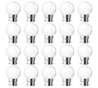 MZYOYO B22 LED Light Bulb,B22 LED 1W Light Bulbs,G45 LED B22 Warm White 3000K,1W Replaces 5 Watt,B22 Led Bulb 230V Decorative Bulbs for Party Lighting String Lights,Pack of 20