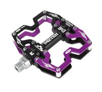 MZYRH Mountain Bike Pedals,3 Bearings Bicycle Pedals,Aluminum 9/16" MTB Pedals Bicycle Flat Pedals for Road Mountain BMX MTB Bike (Black Purple)