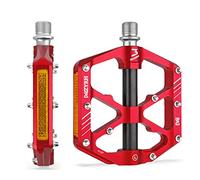 MZYRH Mountain Bike Pedals,Bicycle Pedals with Reflectors,Lightweight Aluminum Alloy MTB Pedals 3 Sealed Bearings Bicycle Platform Pedals 9/16" BMX Road Bike Pedal