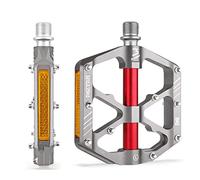 MZYRH Mountain Bike Pedals,Bicycle Pedals with Reflectors,Lightweight Aluminum Alloy MTB Pedals 3 Sealed Bearings Bicycle Platform Pedals 9/16" BMX Road Bike Pedal