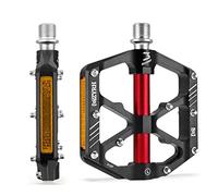 MZYRH Mountain Bike Pedals,Bicycle Pedals with Reflectors,Lightweight Aluminum Alloy MTB Pedals 3 Sealed Bearings Bicycle Platform Pedals 9/16" BMX Road Bike Pedal