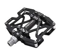 MZYRH Mountain Bike Pedals, Ultra Strong Colorful CNC Machined 9/16" Cycling Sealed 3 Bearing Pedals(Black 3 Bearings)