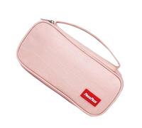 MZYTOZA Large Capacity Pencil Case with Handle, Durable Oxford Zipper Pouch for Girls & Boys, Portable Stationery Bag for School & Office Supplies, 2431 Model - Multiple Colors (Blush Pink)