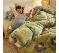 MZYZPPBD Winter Fluffy and Breathable Double Duvet Down Alternative Comforter Set - Reversible Coverless Duvet Microfiber Soft Bed Quilt for All Seasons - Machine Washable, 150 * 200cm