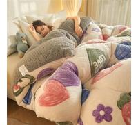 MZYZPPBD Winter Fluffy and Breathable Double Duvet Down Alternative Comforter Set Reversible Coverless Duvet Microfiber Soft Bed Quilt for All Seasons Machine Washable,180 * 220cm