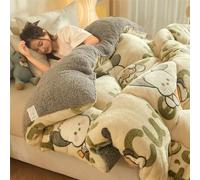 MZYZPPBD Winter Fluffy and Breathable Double Duvet Down Alternative Comforter Set Reversible Coverless Duvet Microfiber Soft Bed Quilt for All Seasons Machine Washable, 004, 110 * 150cm