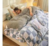 MZYZPPBD Winter Fluffy and Breathable Double Duvet Down Alternative Comforter Set Reversible Coverless Duvet Microfiber Soft Bed Quilt for All Seasons Machine Washable,005,110 * 150cm