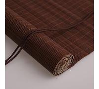 MZZHEDIE Bamboo Blinds,Bamboo Roll Up Window Blind Sun Shade, Blackout Roller Blinds,Indoor and Outdoor Privacy Bamboo Curtains,Natural Partition Decorative Curtains,Dark Brown (80×110cm/31×43in)