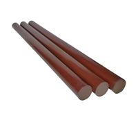 MZZKFC 1pc Brown Bakelite Rod 3.3ft, Phenolic Cotton Cloth Laminated Solid Round Bar, High Voltage Electrical Insulation Textolite Rod for Industrial Machining(Dia 35mm/1.4")